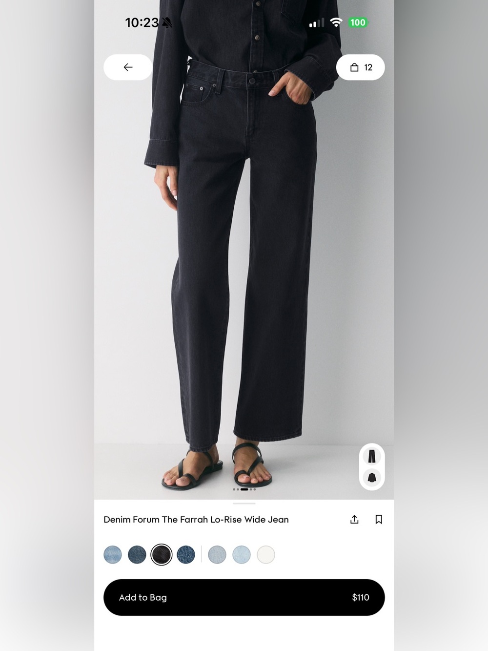 Aritzia Denim Forum Farrah Lo-Rise - Black Eyeliner